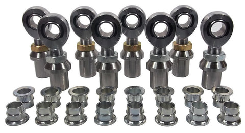 7/8 x 7/8-14 Chromoly 4 Link Kit With 7/8 To 3/4 High Misalignment Spacers, Weld-In Bungs .250 & Jam Nuts