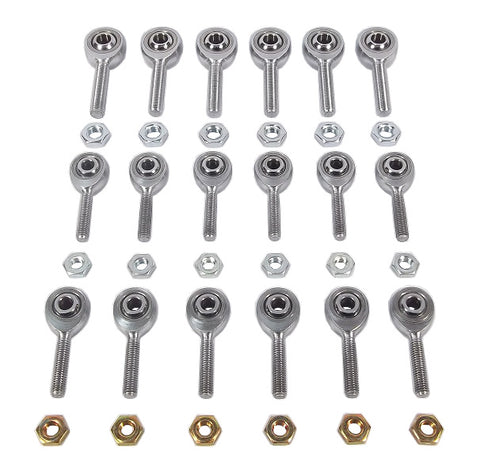 Chromoly Quarter Scale Car Rod End Kit (PMX Series 3 Piece Rod Ends)