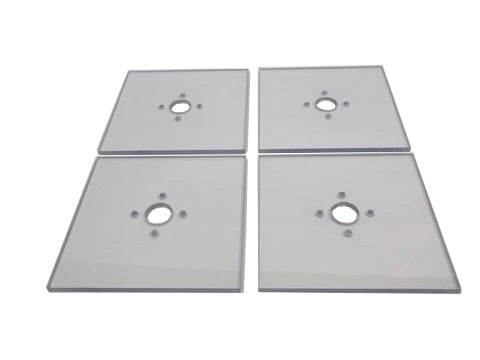 Quarter Scale Car Square Lexan Toe Plate Set (Sold In Sets Of 4)