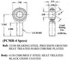 Chromoly Quarter Scale Car Black Oxide Rod End Kit (PCM Series 2 Piece Rod Ends)