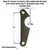 Rear 180 Ladder Bar Brackets 8" Centered Hole Spacing Fits 3" Axle Tube 3/4 Hole (Qty 4)